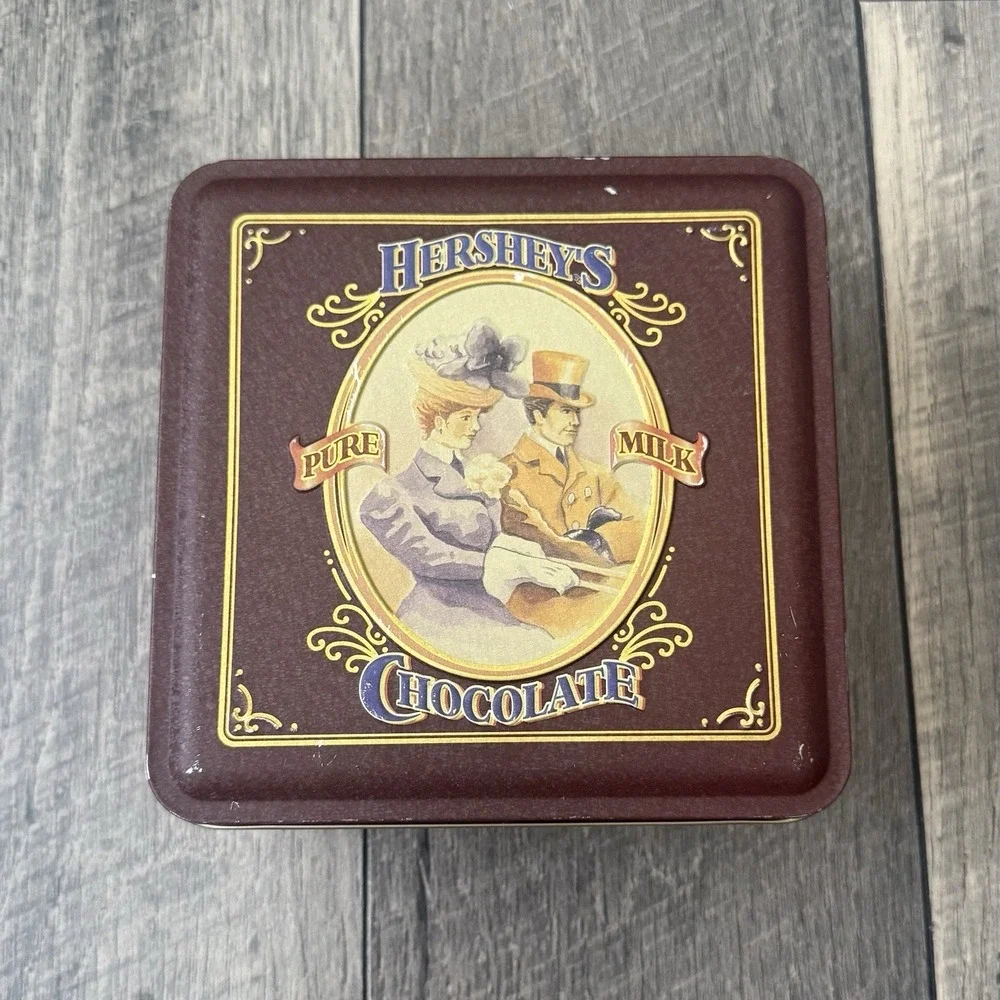 1995 Hershey's Pure Milk‎ Chocolate Vintage Edition #4 Metal Candy Tin Canister